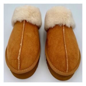 UGG Style Tan Shearling Mules